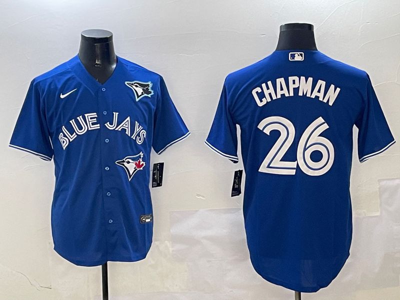 Men Toronto Blue Jays #26 Chapman Blue White Game 2025 Nike MLB Jersey style 3